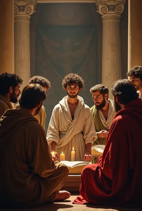 Twelve-year-old Jesus Christ in the temple 