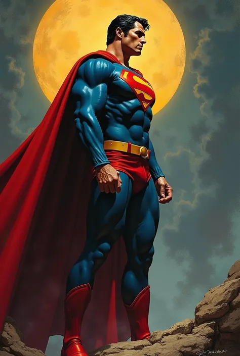 superman. De Frank Frazetta,  de Boris Vallejo , attractive view, gothic,  cinematic light . high detail,  high resolution,  detailed drawing ,  surrealism, grotesque, Abstraction,  smooth color transitions, dot graphics ,  super detail,  soft natural colo...