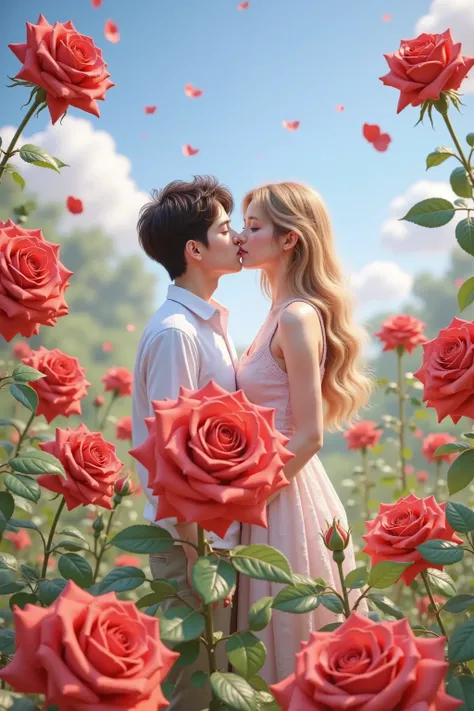 The uppercase text is a red rose"  beautiful day ".Love
