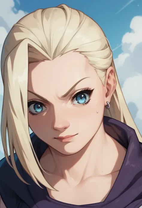 Ino yamanaka, blonde-haired, long-haired, blue-eyed ager, supergirl outfit