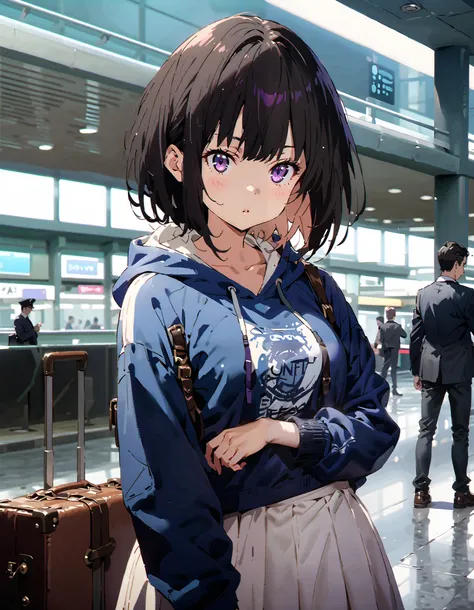 purple eyes ,