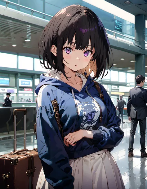 purple eyes ,