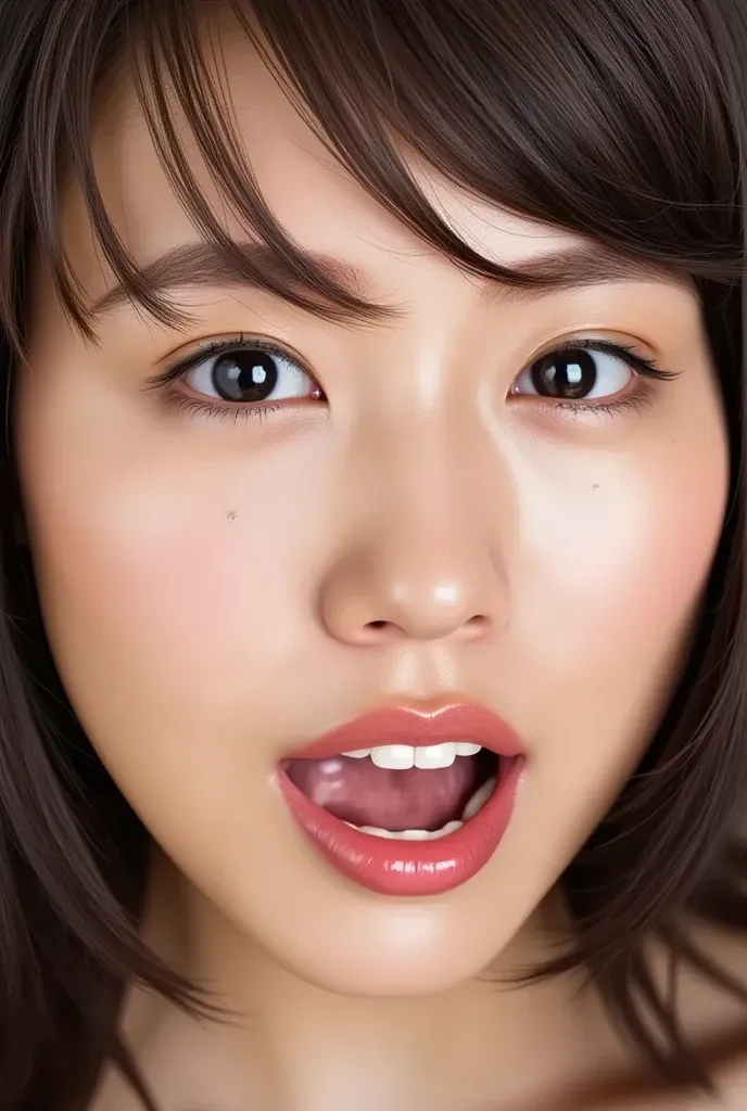   Beautiful Sweaty Female Face のクローズアップ 、((   Intense Orgasm  , ))、    close-up of a beautiful model's nose   、 鼻に注eye , ,   clearly focuses on the nose   、((  Nasal hair growing in the nasal cavity   ,   please show me my nostrils from below   ))  pubic s...