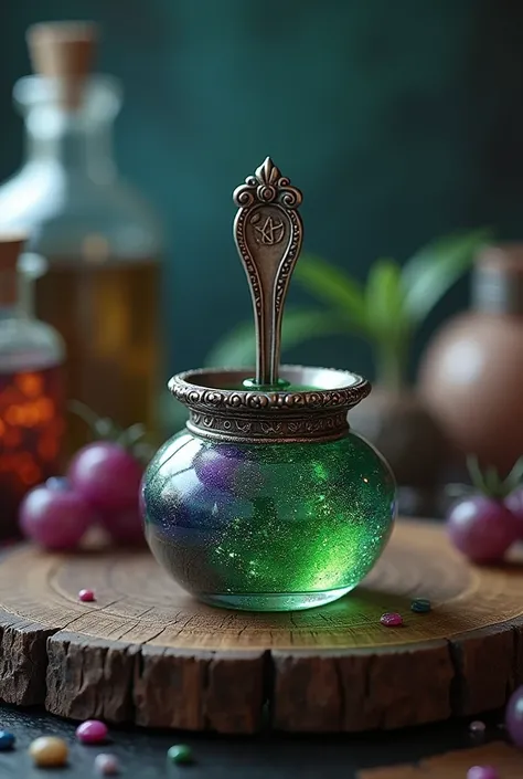 a nail polish shaped as a cauldron