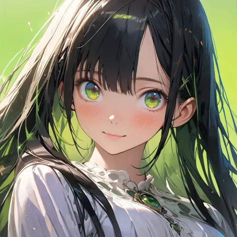 (((sfw, masterpiece, best quality, ultra-high-resolution illustrations, beautiful artwork, award-winning works, high detail))), (anime-style:1.2), ((vivid colors)), (calm atmosphere), 1girl, cute, beautiful, intellectual, (long straight black hair, shiny h...