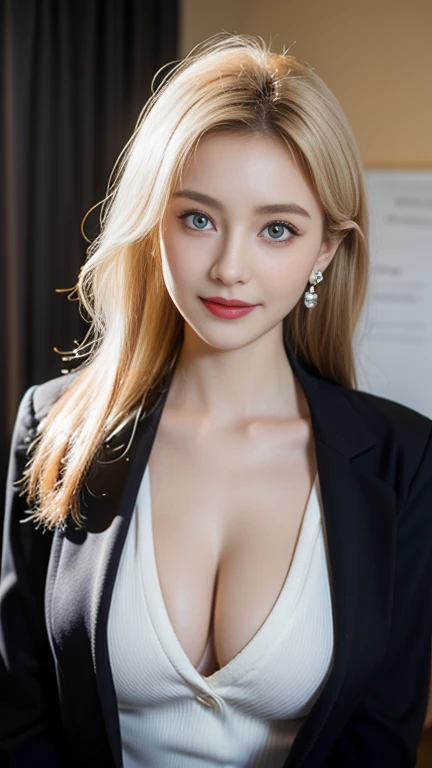  masterpiece， highest image quality ， Super Details，Sexy smile， exquisite face and eyes , cosmetic, (  Deep cleavage pressed together ), (The sexiest look),  Snow White Chest ， Bare Chest， naked upper body, NFSW，Fashion Model， expressions when you endure h...