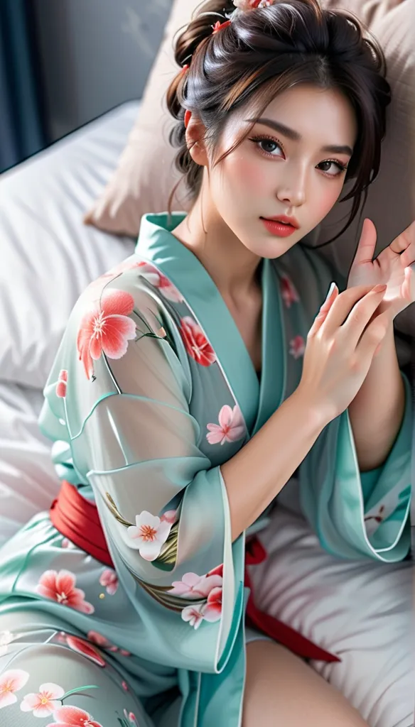 ( 8K Ultra HD , RAW photo , 模特photo拍摄, photo真实感,  cinematic lighting,  high resolution , photo ,  actual ,  top quality combat bed,  top quality,  masterpiece,) rest she has medium breasts, ((( perky  ))), rest , Slim waist ,  skinny, Baby Face , Round Fac...