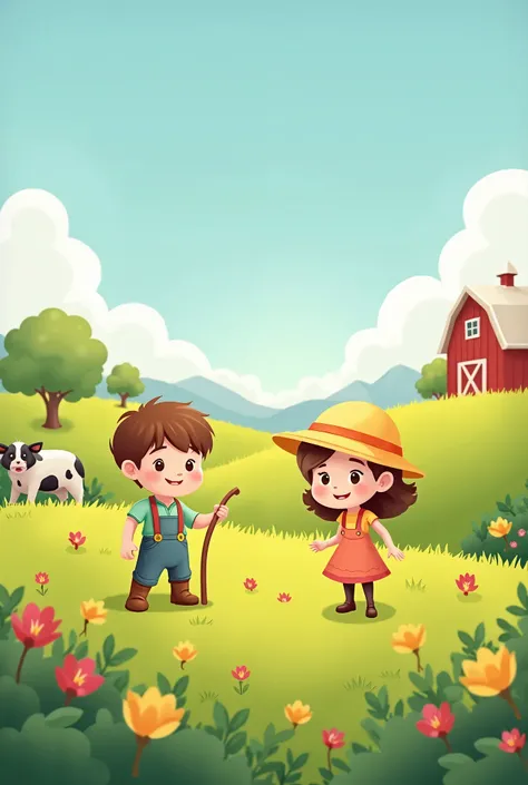  illustration, Animation, Little farm and the farmer