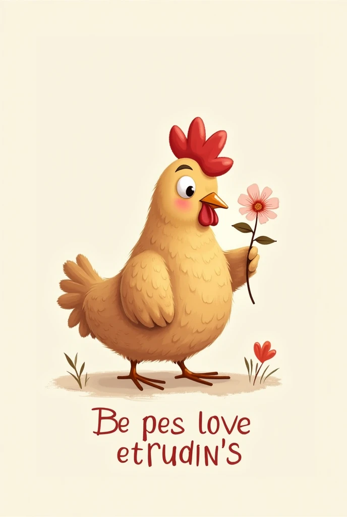 Hello...this is what we would like the poster to look like

A shying brown hen with a red top and carrying a flower 


Tag line: love Tunza mifugo Na Tai hii msimu wa mapenzi