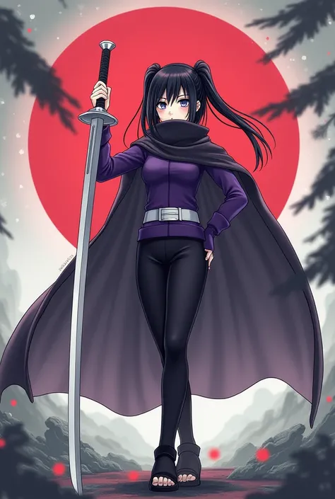 *Age: s*

*She is a pretty girl with black hair dark eyes pale skin *

*I was wearing my black Ninja shorts my purple blouse with long sleeves my Ninja shoes and some tights that reached up to my legs and with the sharingan and a cut from the eyebrow to th...