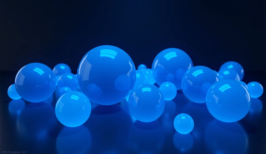 Windows 11 wallpaper 3d blue neon balls 