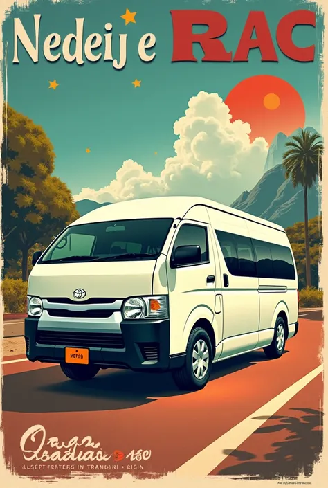 Create a travel poster of Orlean transporters with the mean of transport as a white noah 
A journey of ndejje and bac at a cost of 20k
The date is to be communicated 