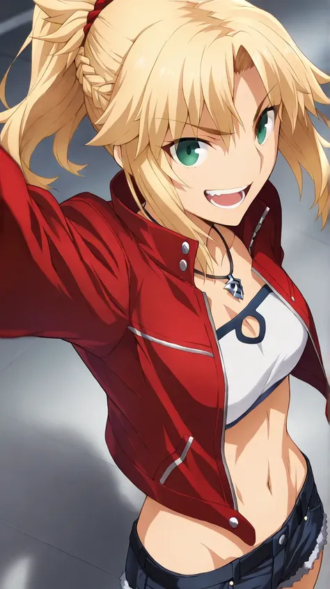 mordred (Fate)
high resolution, masterpiece, necessary, detail, best quality, quality, necessary, tall details, High details, precise,
 
ufotable style, ufotable anime, smile
solo,1girl
Bgirl, mordred (Fate), Fate Grand Order, Fate, Fate Grand Order, blond...