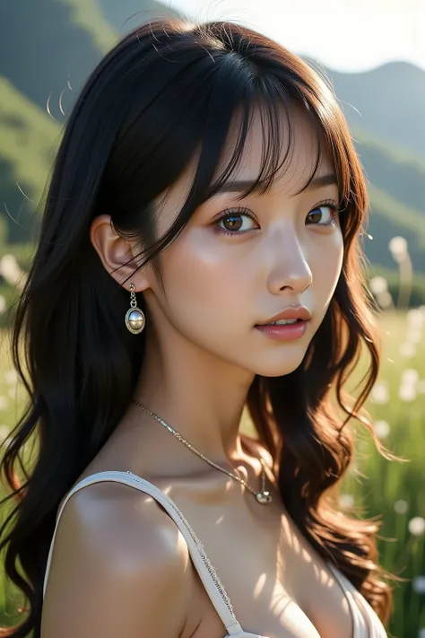 realistic, hyper-realistic, hyper-realistic, black hair, pupils sparkling, light smile, Ultra-realistic, Surrealism, Realism, Hyperrealism, photorealistic, f/2.8, UHD, accurate, anatomically correct, textured skin, super detail, high details, high quality,...