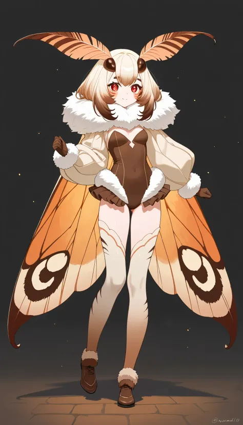 anime moth girl,Age 10,Slender,Fantasy