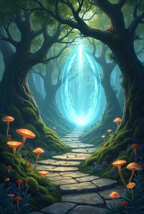 Stone path to a magic portal 