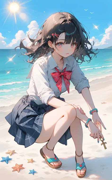 Shots of youth on the beach
prompts:
text
Cute girl, (masterpiece: 1.2), (best quality: 1.2), (high definition: 1.1),
Dramatic lighting,  Vibrant Color Palettes,
Anime artwork, anime style, key visuals, cinematic composition,
Dreamy watercolor-style illust...