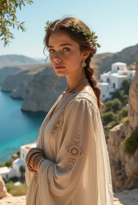 Greek islands々々々々々、    cute girl、                         Ancient Greek Costume       、