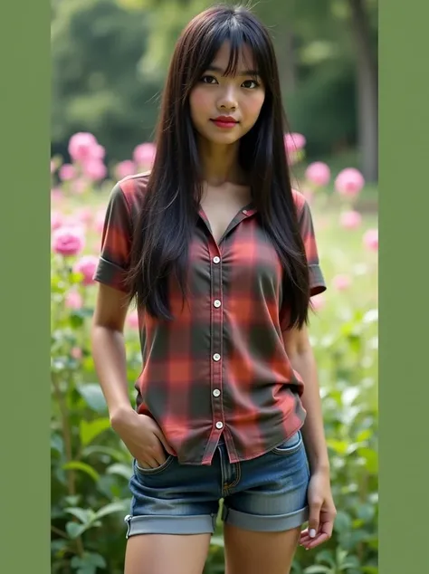  full photo ,  Southwest Asian girl with round face ,In a transparent thin white shirt dress.,  This is a very large breast size ,  has a chest size of 38 inches , , strong abdominal muscles , Clearly convex chest buttons, , graphic print , " baby girl 88,...