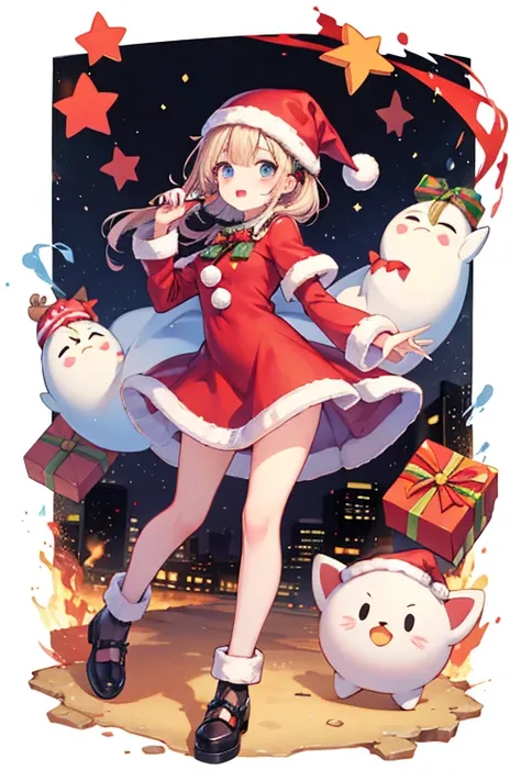 Santa dress ,  full body, Santa shoes