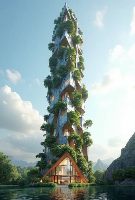  I WANT YOU TO MAKE A conservation for me about a luxury tower with aesthetics inspired by parametric design and containing characteristics of bioclimatic and sustainable architecture. I want you to have natural elements and ecology and sustainable I want ...