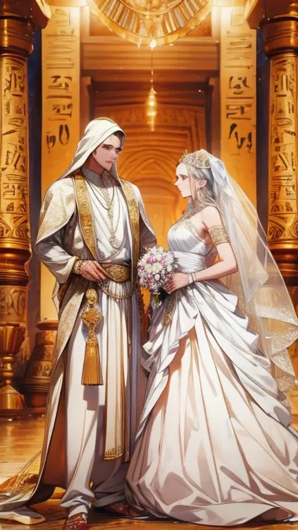 Pharaoh's wedding in ancient Egypt.