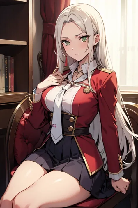 Edelgard, sexy, in an anime school uniform