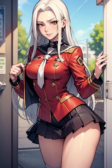 Edelgard, sexy, in an anime school uniform