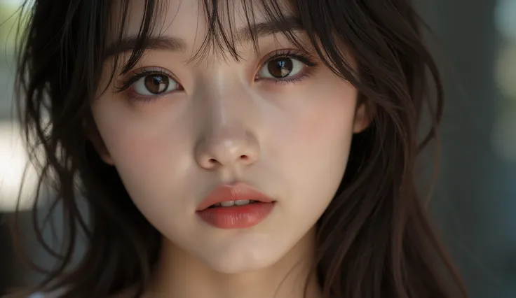 8k, ultra high resolution , top quality, masterpiece,rule of thirds,golden ratio, surreal, photos, one woman,( girl:1.3), cute, cute顔, Beautiful Eyes in Every Detail , 細かく Details, Mature Women, princess,extream close up,smile, black hair,Messy hair,I...