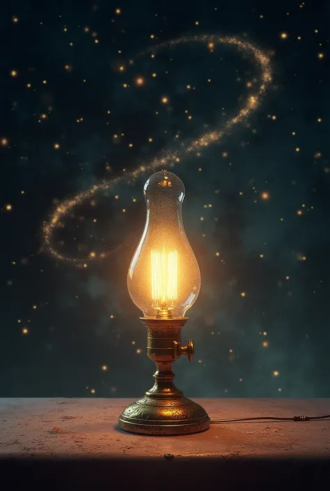 Lamp with dust and stars