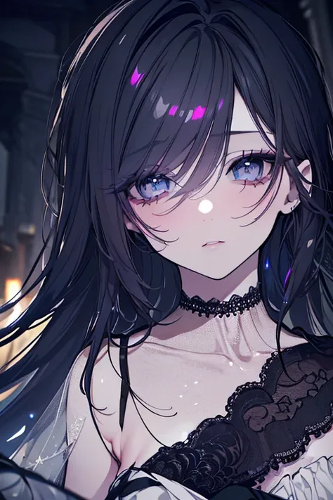 a magical girl in a state of hopeless despair, beautiful detailed eyes, beautiful detailed lips, extremely detailed eyes and face, long eyelashes, dark fantasy, somber colors, gloomy atmosphere, dramatic lighting, cinematic mood, (best quality,4k,8k,highre...