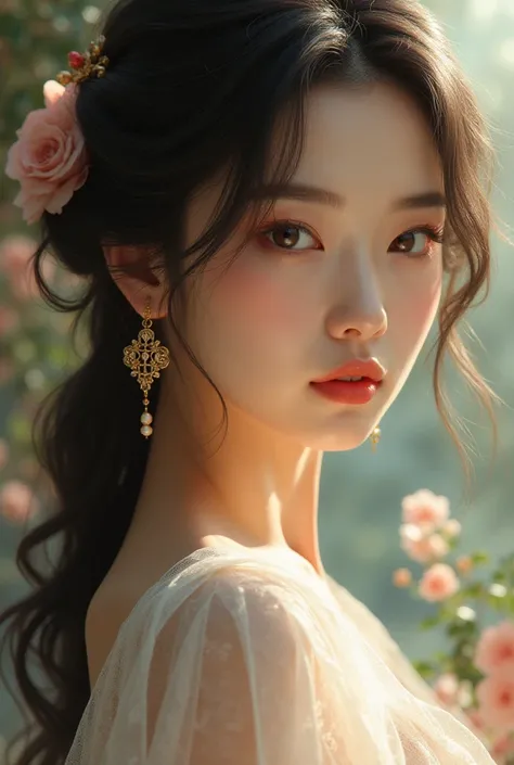 Arabic and korean beauty combined in woman