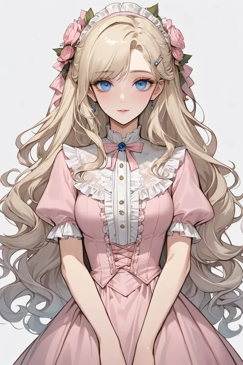 (extreamly delicate and beautiful:1.2), 8K,(masterpiece:1.0),(best_quality:1.0), 1 girl, and intricate detailing, Enlarged textures, and intricate detailing, finely eye and detailed face, and intricate detailing, platinum blonde long hair (sweet smiley), P...