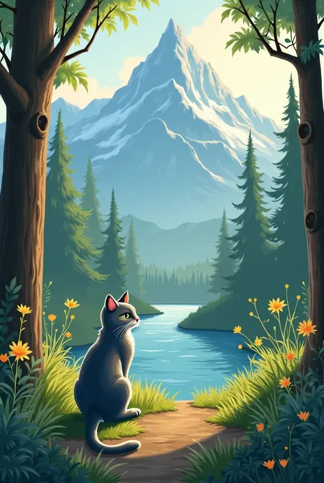 Once upon a time, in a quiet forest, there was a curious cat named Whiskers. She had soft gray fur and bright green eyes. Whiskers loved exploring the woods, but she wasn’t just any ordinary cat. She had a special gift—she could communicate with the animal...