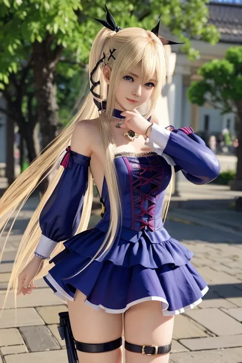 Marie Rose, anime girl with blonde hair and hair ornament, artwork in the style of guweiz, photorealistic anime girl render, photorealistic anime, Hyper realistic anime, Anime. Soft lighting, soft portrait shot 8 k, Realistic anime art style, 3 d anime rea...