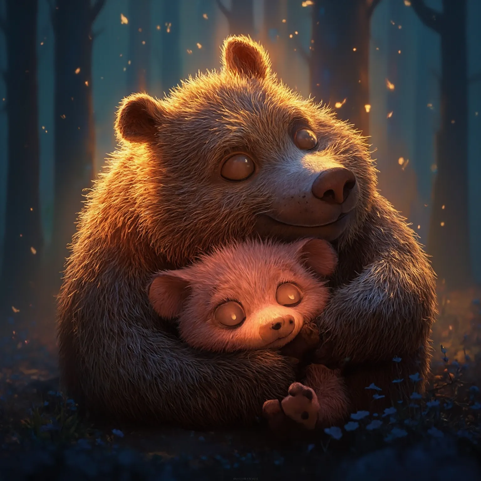 warm embrace, pixar, animals