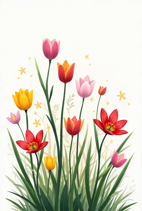 PNG colorful spring nature decoration collection with transparent background