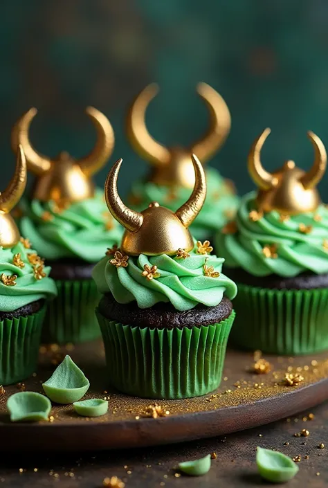 Cupcakes with Loki design