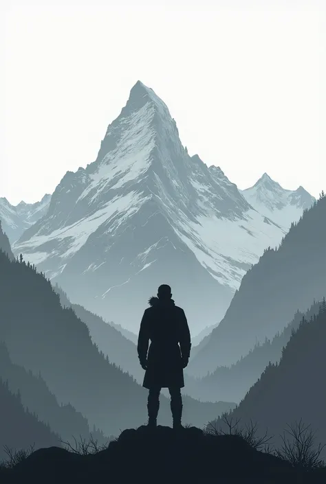 Silhouette of a Man in front of mountain 