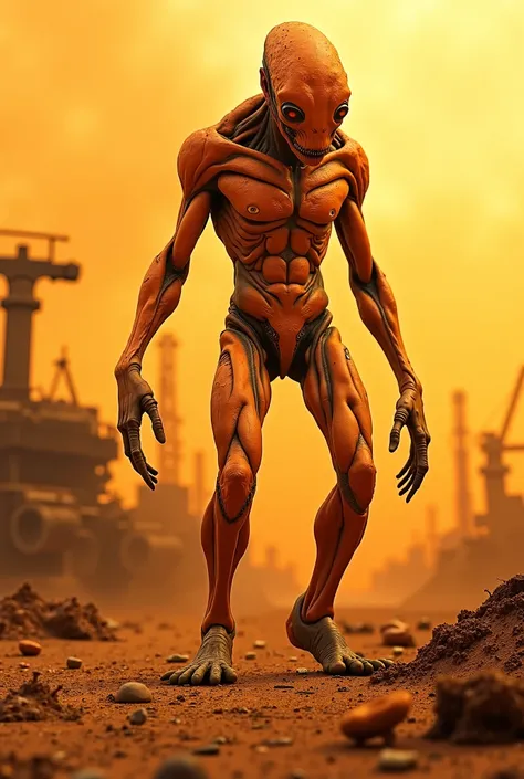 A post-apocalyptic Orange humanoid 