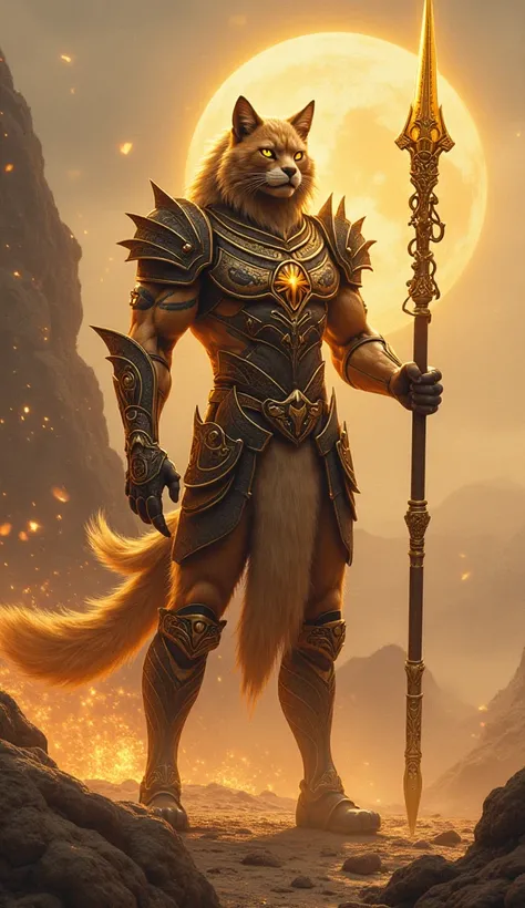 Urmah Warrior – Fierce Cosmic Guardian

A towering Urmah warrior, a majestic and fearsome feline humanoid, stands amidst the battlefield, exuding an aura of absolute dominance. His muscular frame, covered in golden fur striped with dark, warlike markings, ...