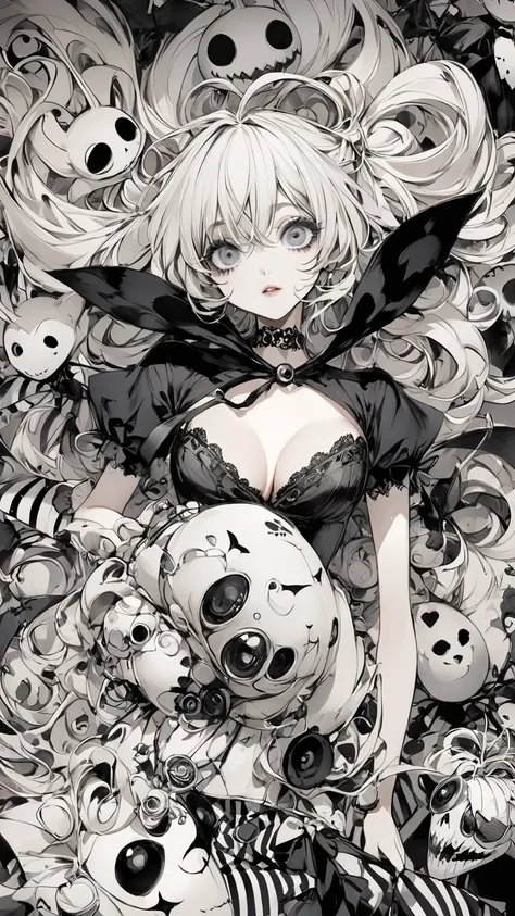  Tim Burton's style、Undecorated、cleavage、wallpaper、