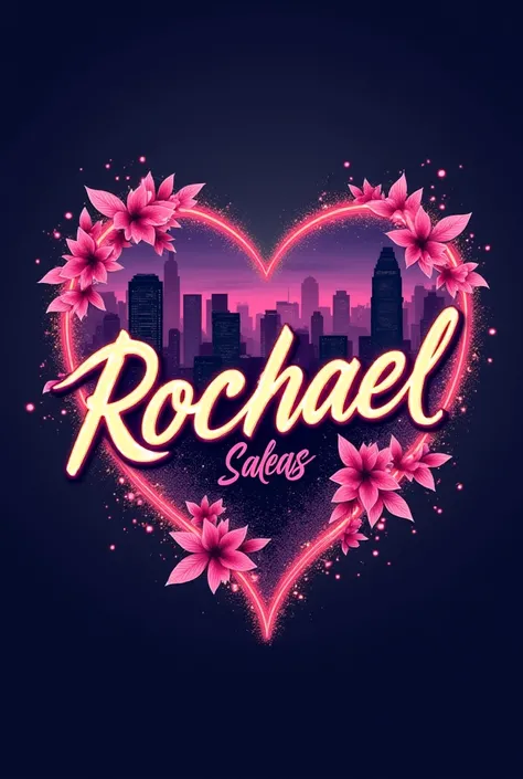 Romantic urban Reggaeton logo for a dreamy artist with the name Rochael 