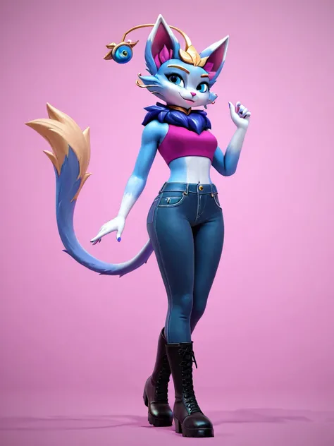 League of legends Yuumi  Sexy jeans and boots 3D
 