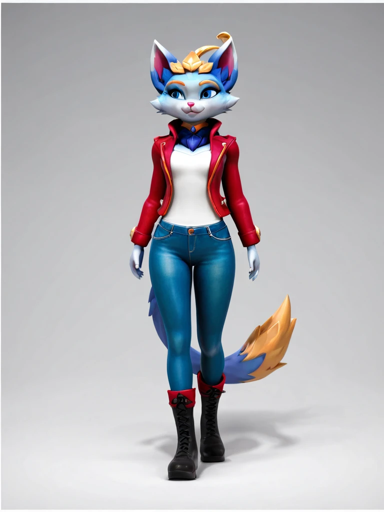 League of legends Yuumi  Sexy jeans, boots and jacket 3D
 