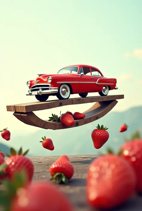 Board, car,  strawberry