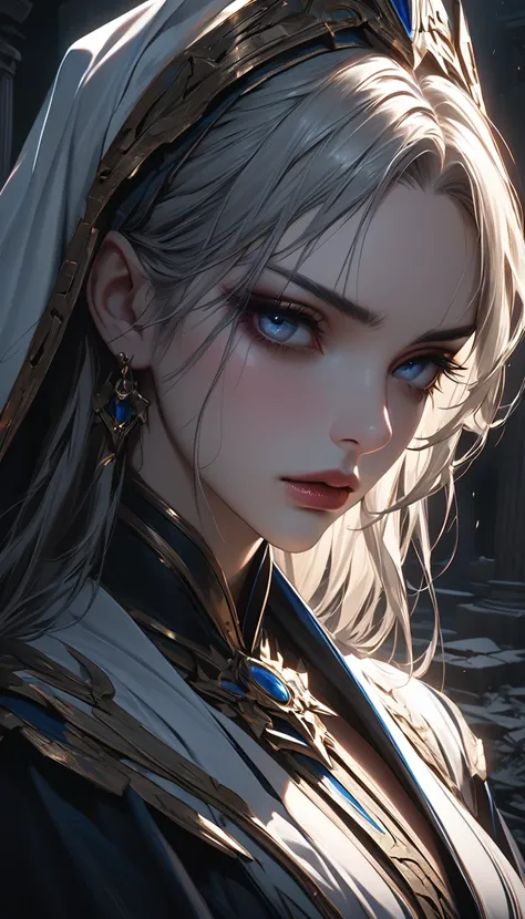 (best quality,4k,8k,highres,masterpiece:1.2),ultra-detailed,(realistic,photorealistic,photo-realistic),dramatic lighting,cinematic composition,melancholic,emotional,powerful,impactful,
Beautiful Priestess, extremely detailed eyes, beautifully detailed lips...