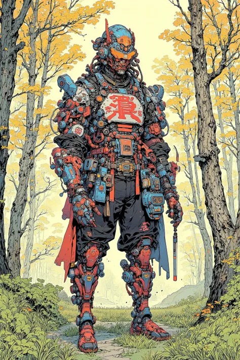  There are pictures of Cyberpunk Samurai ,     This is an ultra-detailed picture inspired by Utagawa Kuniyoshi,  ukiyo-e, Niche   art aesthetic, Masamune Shirow Style ,  Biomechanics details  ,   SUPER DETAILED ILLUSTRATION  ,   a mixture of anime samurai ...