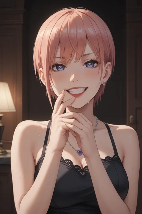  Nakano Ichika, top quality, 4K, detailed face,   beautiful eyes in every detail, ( Masterpiece:1.3), ( top quality:1.1), (8k,  super detailed), ( ultra high resolution), ( anime style for beautiful breasts), (（ the Perfect Finger, five perfect fingers, De...