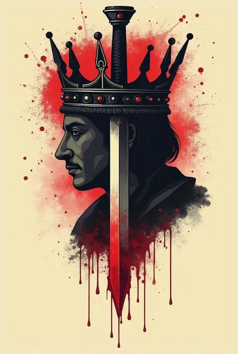 of some that you would put on a poster on the subject of Hamlet by William Shakespeare, or put something symbolic of Hamlet (dagger, blood, crown, mask...), then it should be in typical colors.. it must be sooo easy. linear or something like that